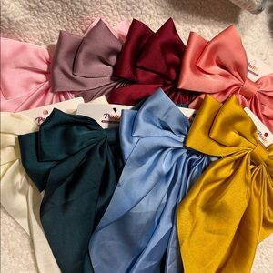 Pastels Elegant Long Hair Bows in Muticolor